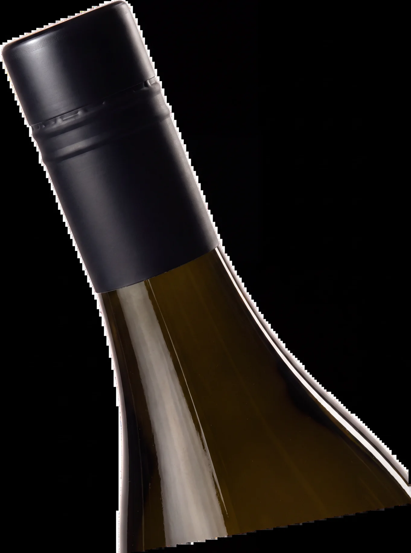 ELEVÉ™ premium closure in matte black on a wine bottle